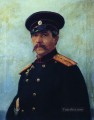Retrato de un capitán ingeniero militar shevtsov hermano de la esposa del artista 1876 Ilya Repin